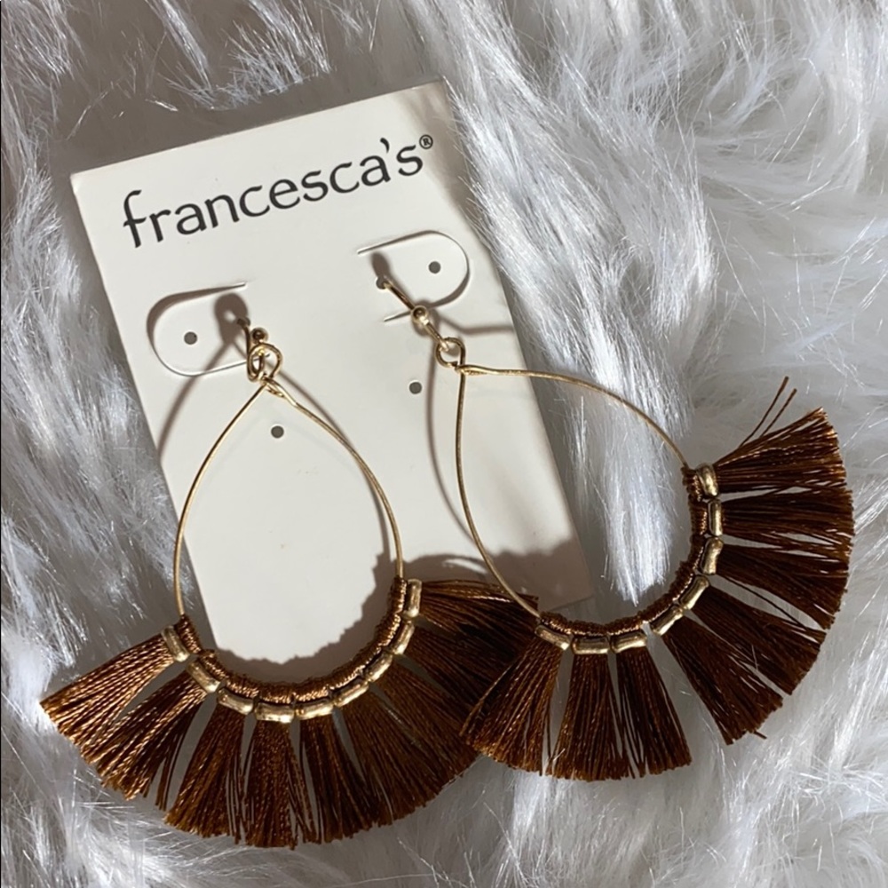 🔴 3/$15! NWT Francesca's Dangle Drop Fringe Tassel Earrings